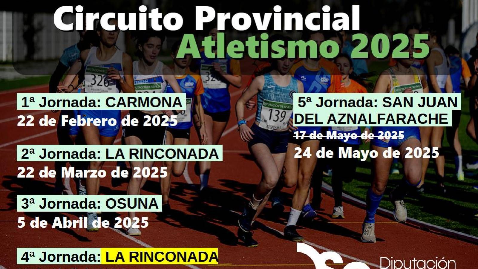 El 24 mayo se celebrará la última jornada del Circuito Provincial de Atletismo 2025