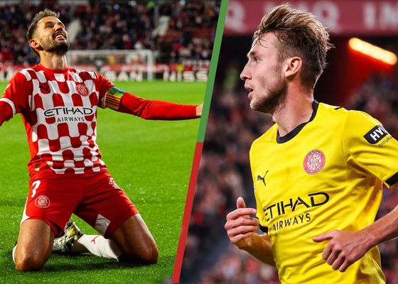 La pelea entre Stuani y Vanat por el gol