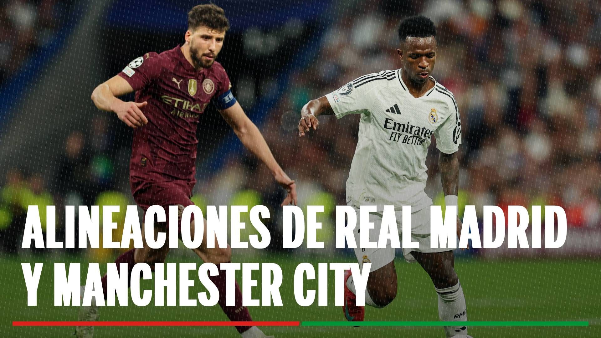 Alineaciones Real Madrid - Manchester City: Alineaciones de Real Madrid y Manchester City en la jornada 6 de la Champions League