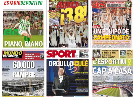 La 38ª Liga del Real Madrid, el fichaje de Johnny Cardoso y la salida de Nico Williams: así vienen las portadas