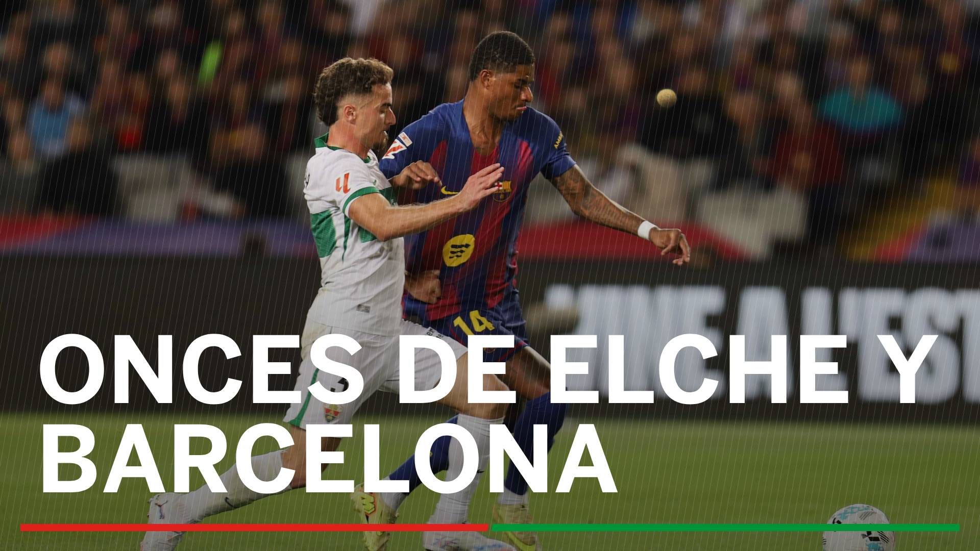 Alineaciones Elche - Barcelona: Alineación confirmada de Elche y Barcelona en la jornada 22 