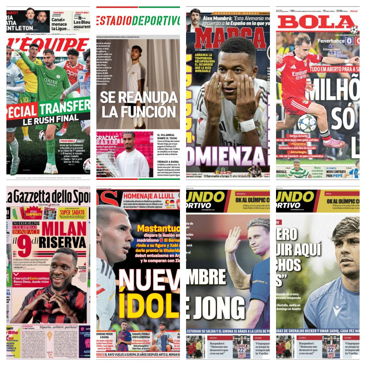 José Ángel Carmona, Iker Losada, Mbappé... Así vienen las portadas
