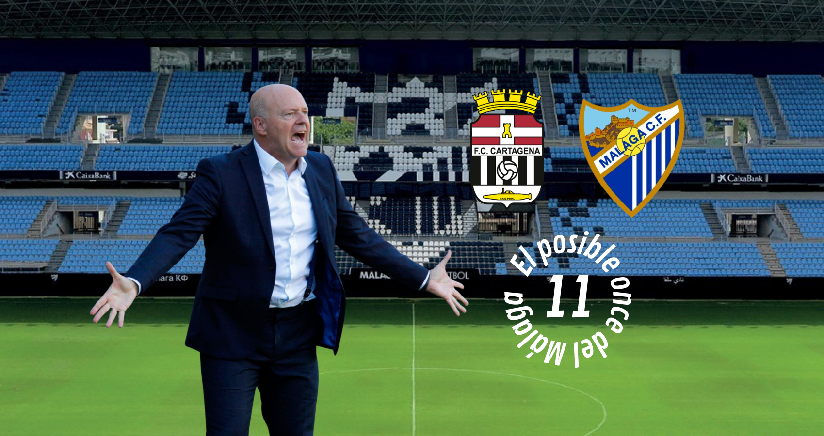 El posible once del Málaga en su visita a Cartagena
