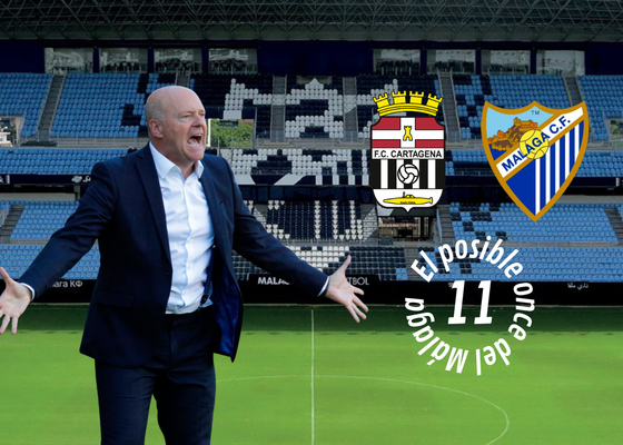 El posible once del Málaga en su visita a Cartagena