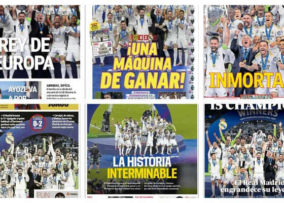 La decimoquinta Champions del Madrid, la situación de los Joaos en el Barcelona, el mercado de fichajes… así vienen las portadas del domingo 2 de junio