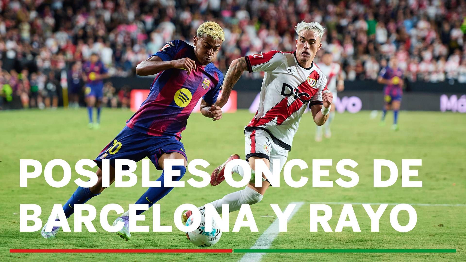 Alineaciones Barcelona - Rayo Vallecano: onces confirmados de Barcelona y Rayo Vallecano en la jornada 29 de LaLiga EA Sports 
