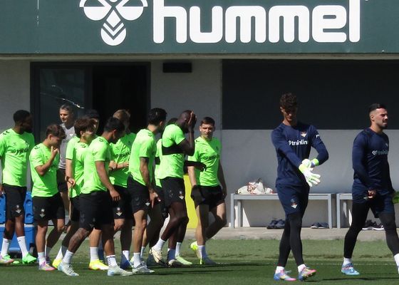 Ángel Ortiz, Mateo y Félix entrenan antes de viajar a Vallecas