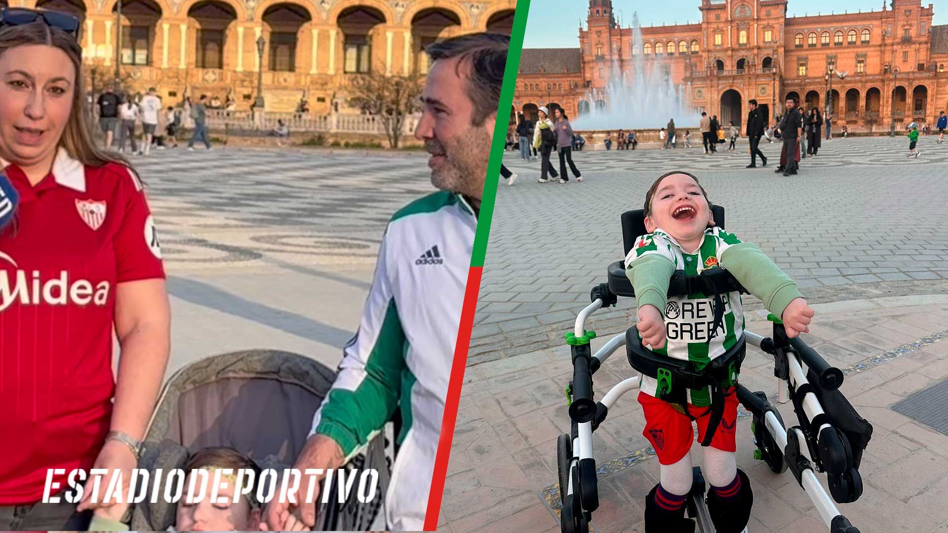 Esta es la historia de Álvaro, un pequeño guerrero que es socio tanto del Betis como del Sevilla: "Ojalá que, algún día, pueda decidir"