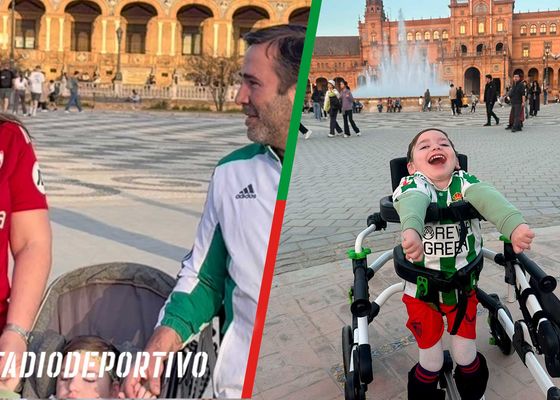 Esta es la historia de Álvaro, un pequeño guerrero que es socio tanto del Betis como del Sevilla: "Ojalá que, algún día, pueda decidir"