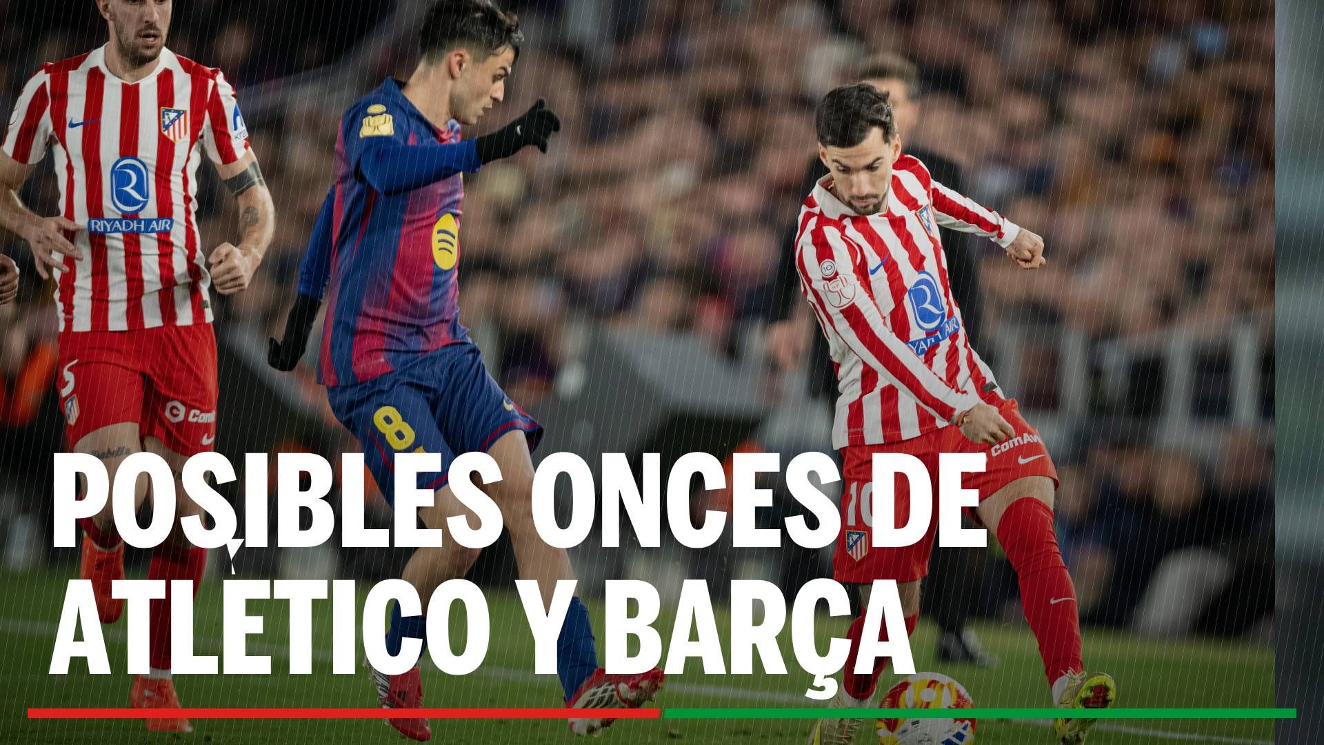 Alineaciones Atlético de Madrid - Barcelona: Alineaciones del Atlético y Barça en el partido de hoy de LaLiga EA Sports