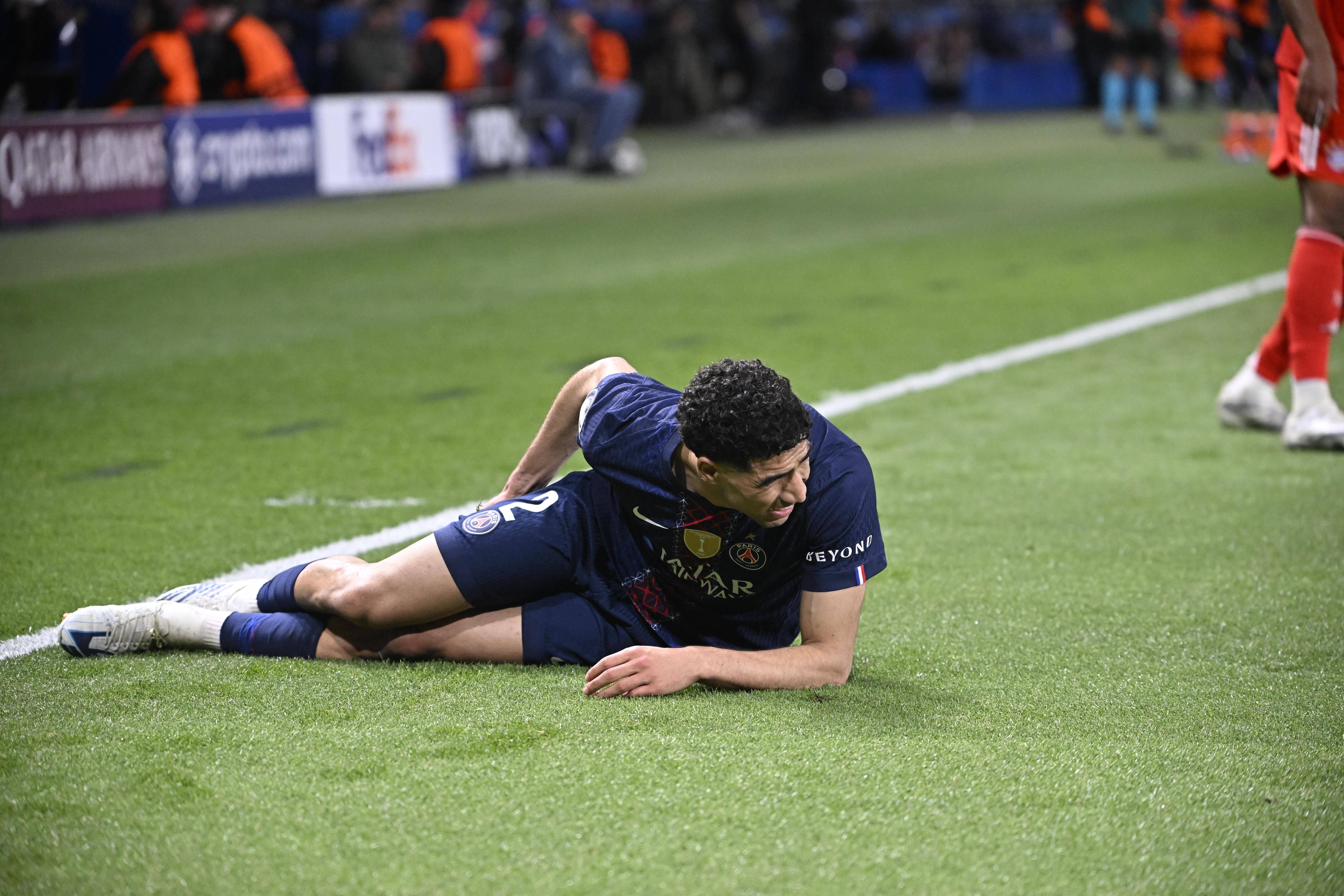 Achraf Hakimi se rompe y mete en problemas a Luis Enrique: baja confirmada para el Bayern - PSG