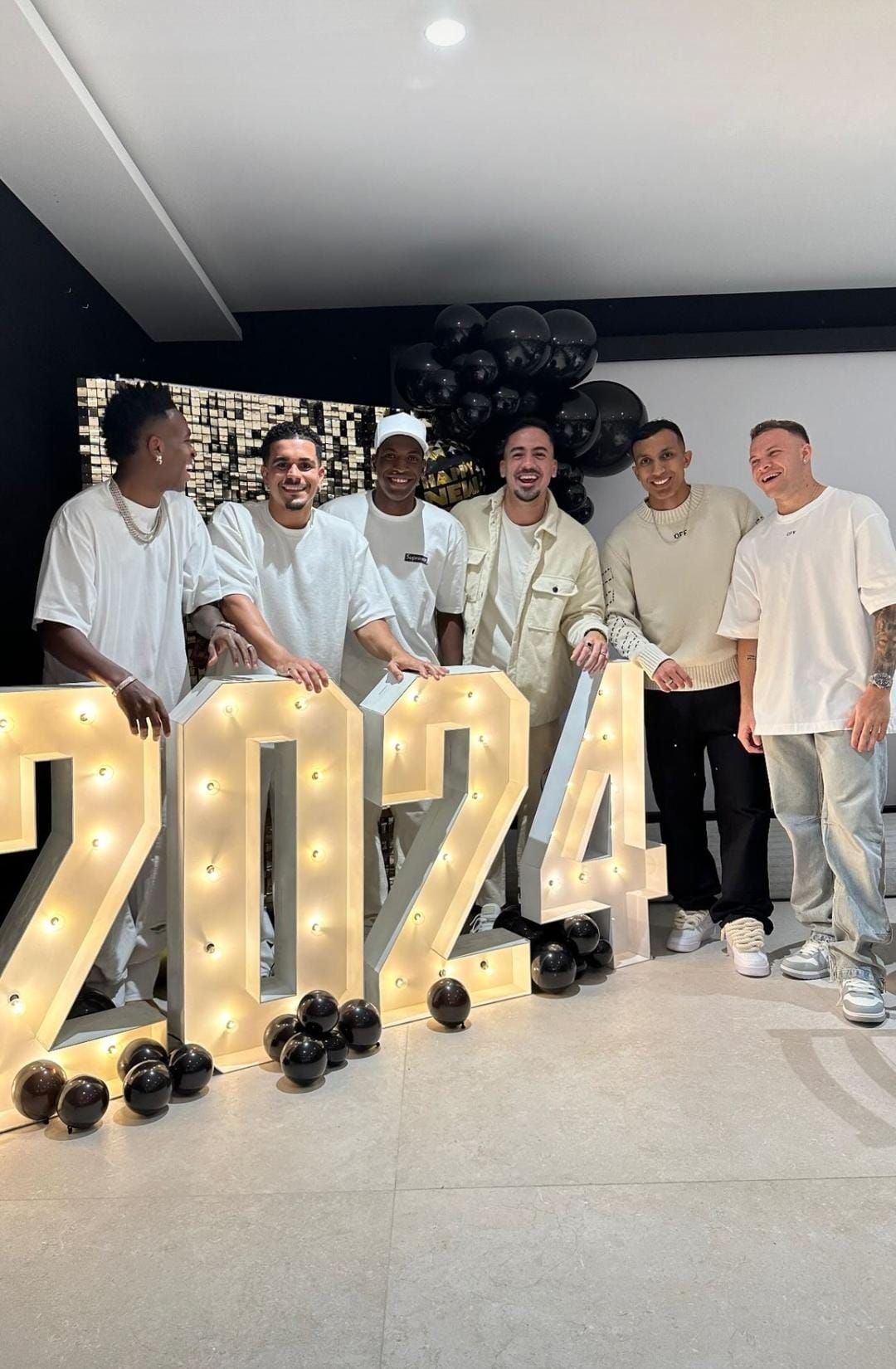 Así celebraron la entrada en 2024 los jugadores del Real Madrid