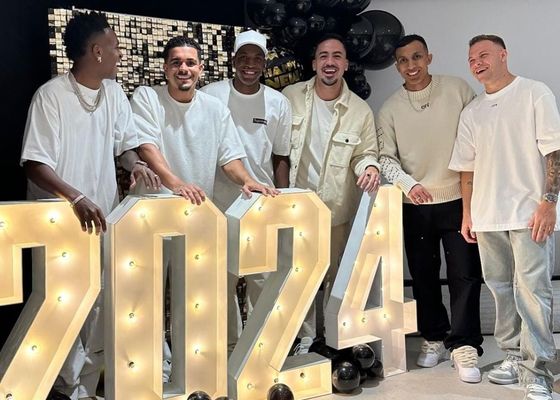 Así celebraron la entrada en 2024 los jugadores del Real Madrid