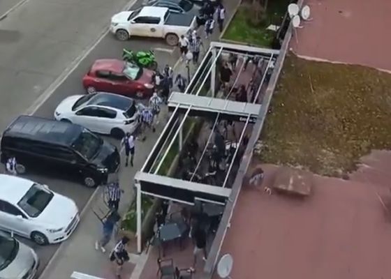Batalla campal entre los ultras del Valladolid y los del Alavés