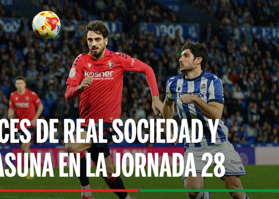 Alineaciones Real Sociedad - Osasuna: Onces confirmados de la Real Sociedad y Osasuna en el partido de la jornada 28 de LaLiga EA Sports