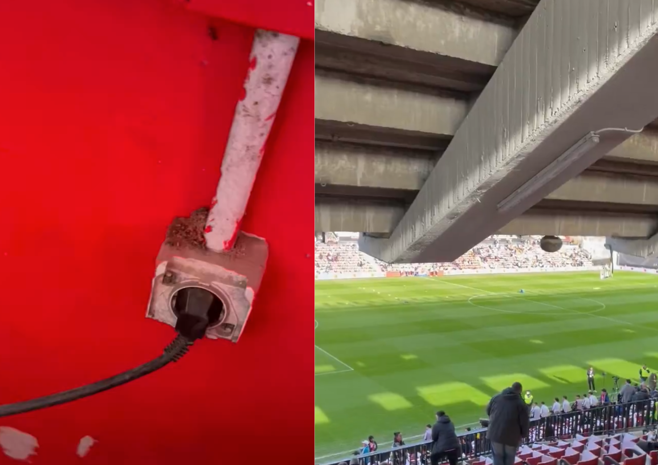 Un periodista provoca sin querer un apagón en Vallecas antes del partido ante el Real Madrid